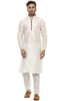 Men's White Kurta Set