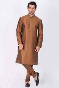 Men's Brown Kurta Pajama Set