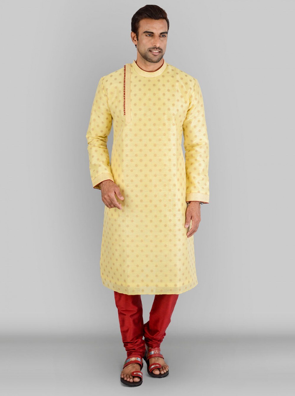 Men's Yellow Kurta Pajama Set