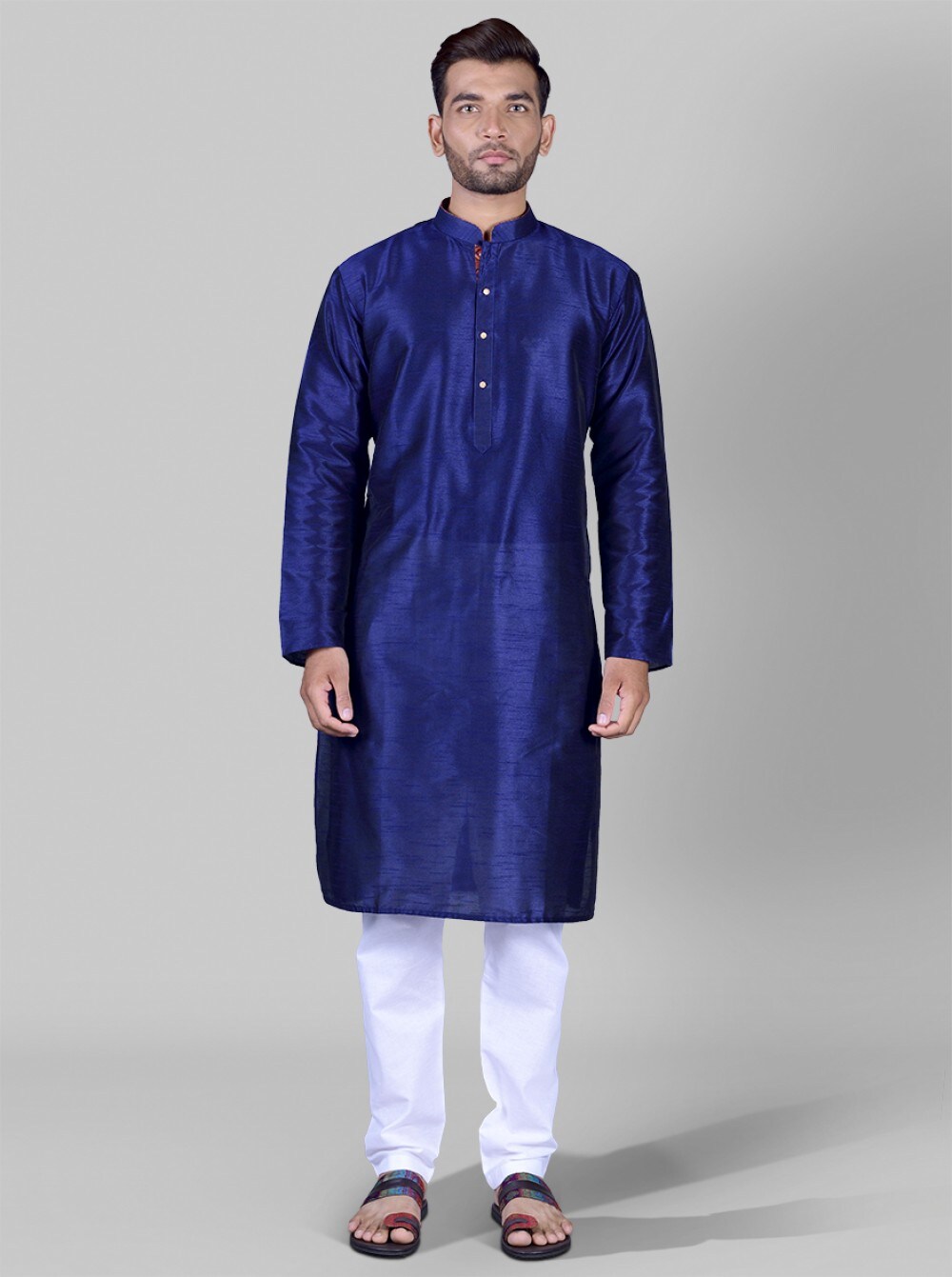 Men's Navy Blue Kurta
