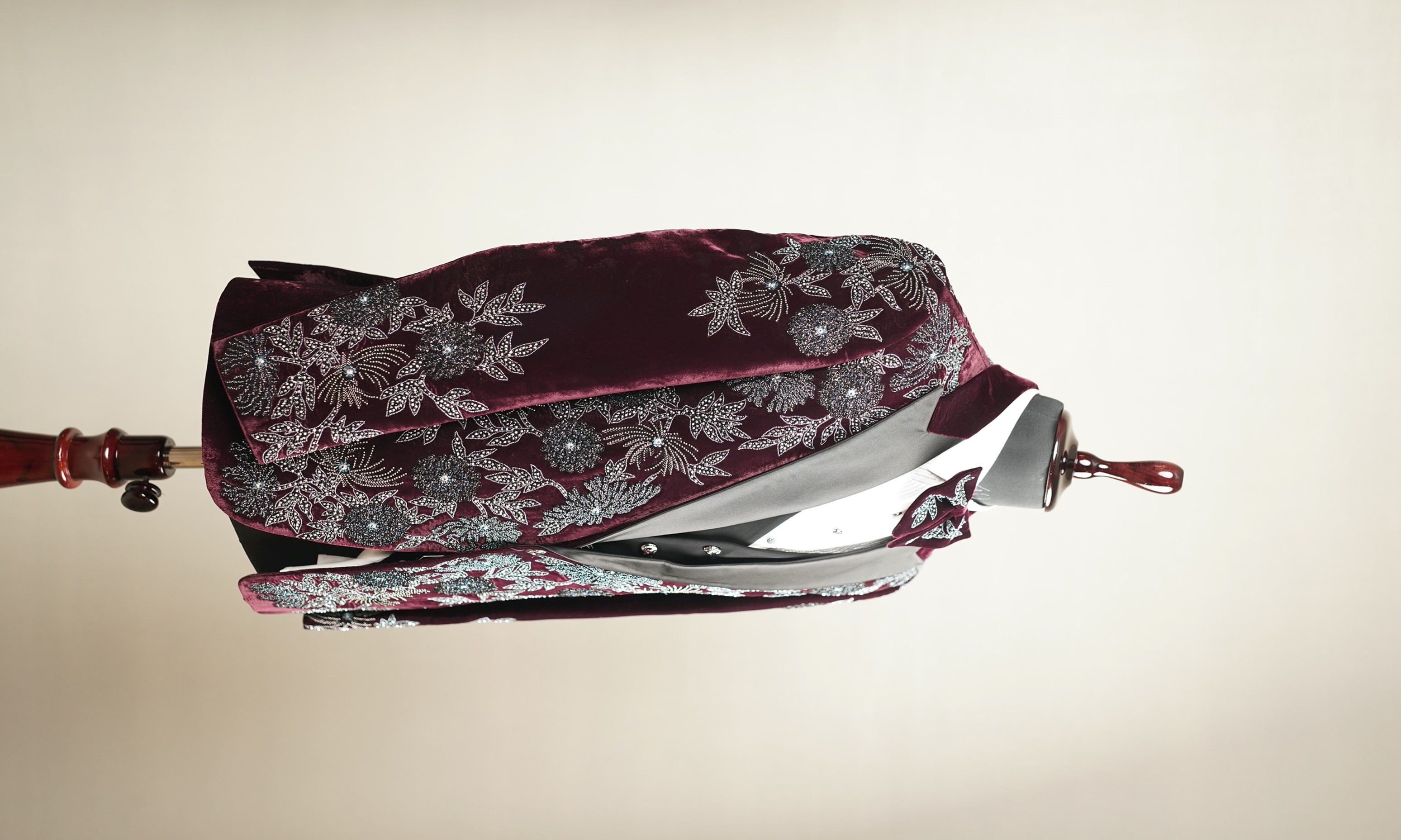 Embroidered Velvet Tuxedo Jacket