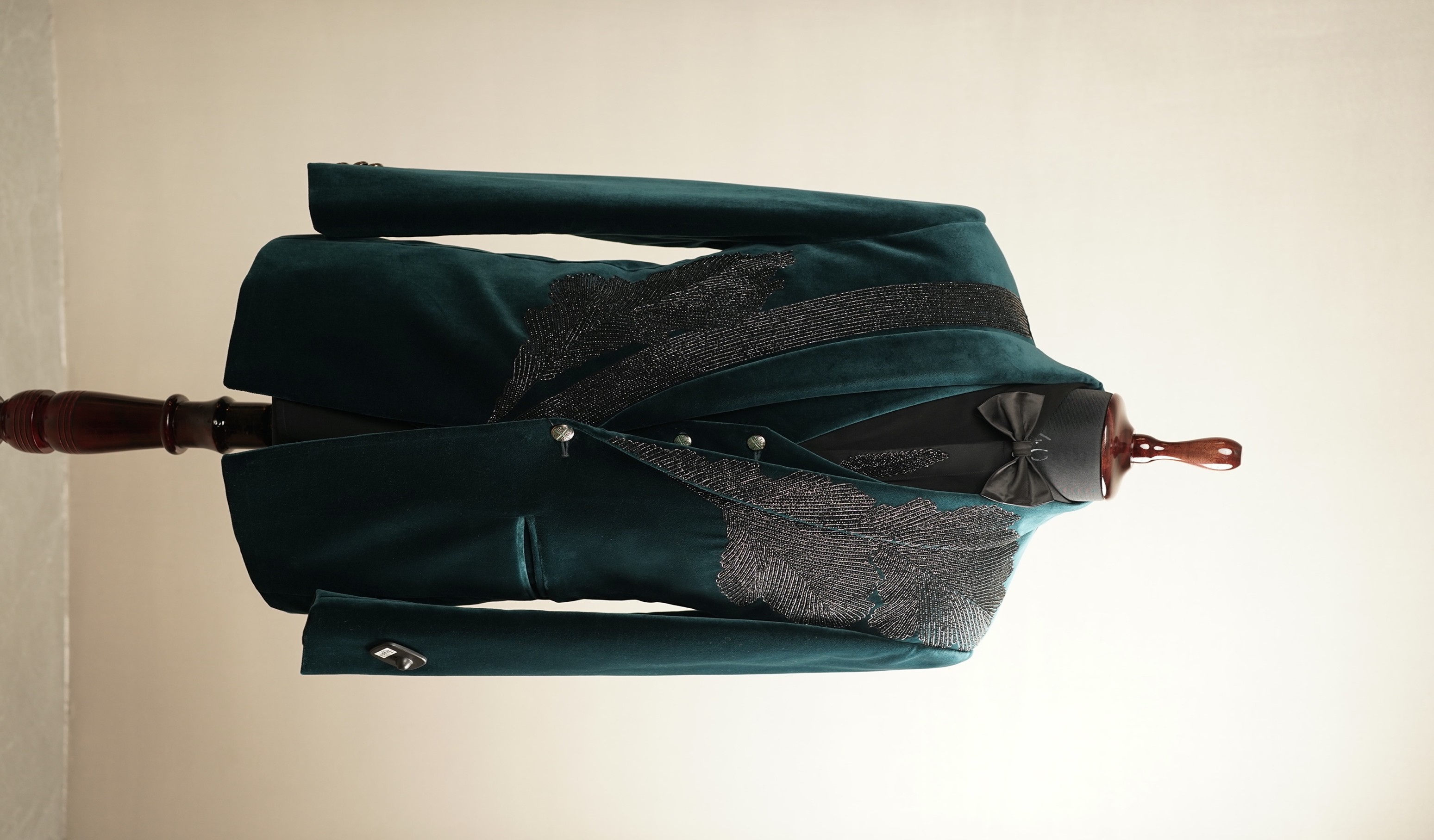 Elegant Green Velvet Suit Jacket
