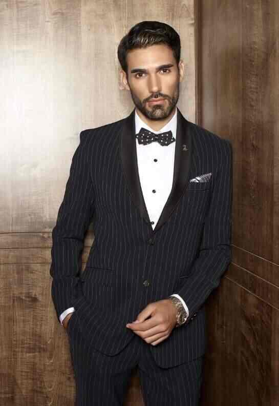 Classic Black Pinstripe Suit