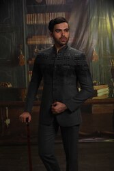 Elegant Embroidered Bandhgala Suit