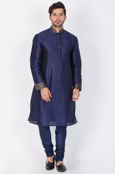 Men's Navy Blue Kurta Set