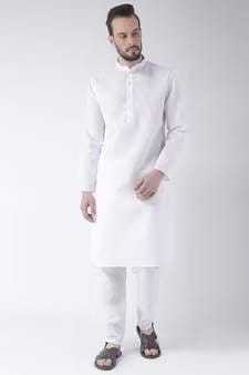 Men's White Kurta Pajama Set