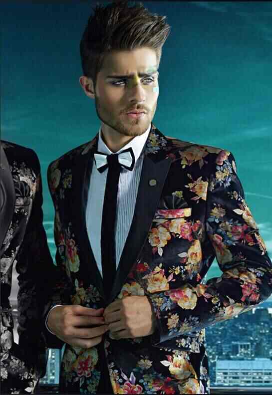 Floral Pattern Men's Blazer