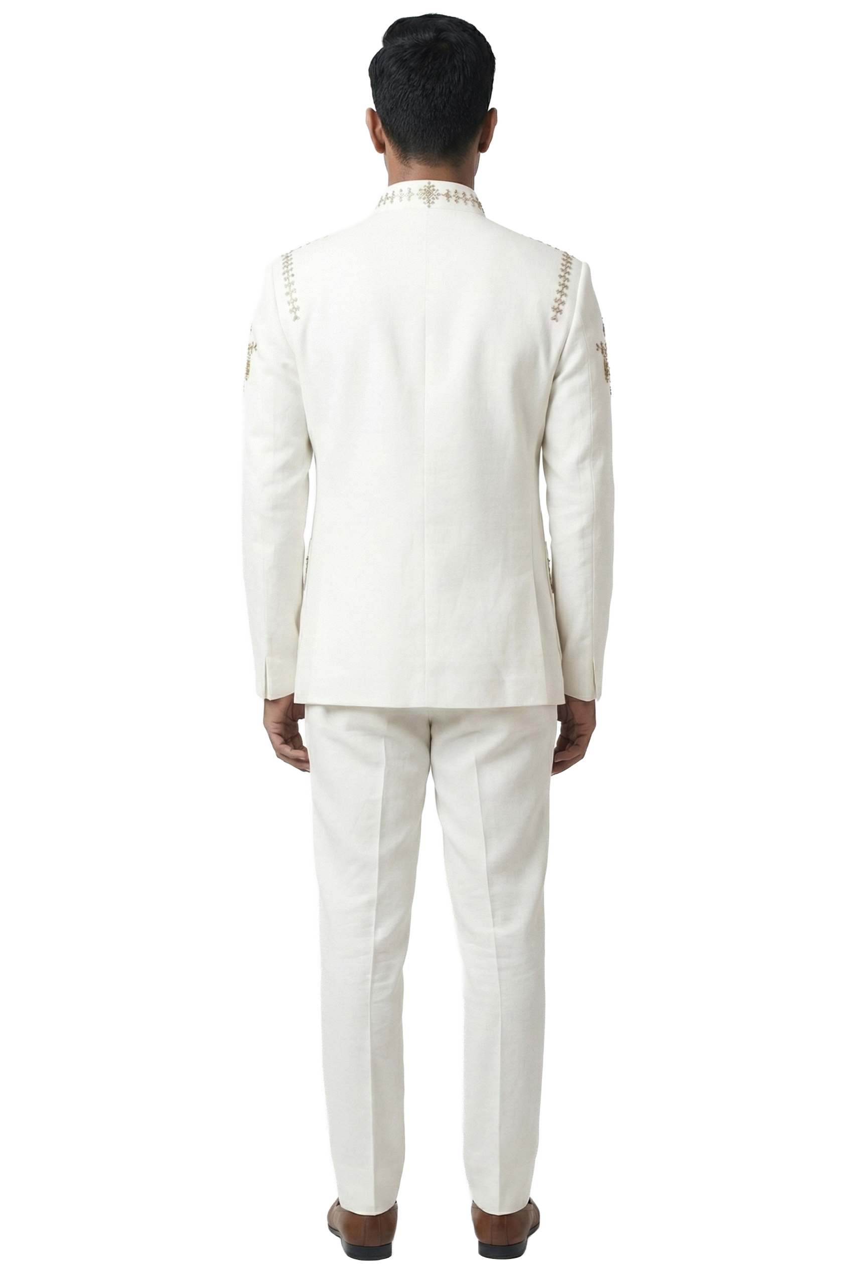 Ivory Embroidered Bandhgala Jacket