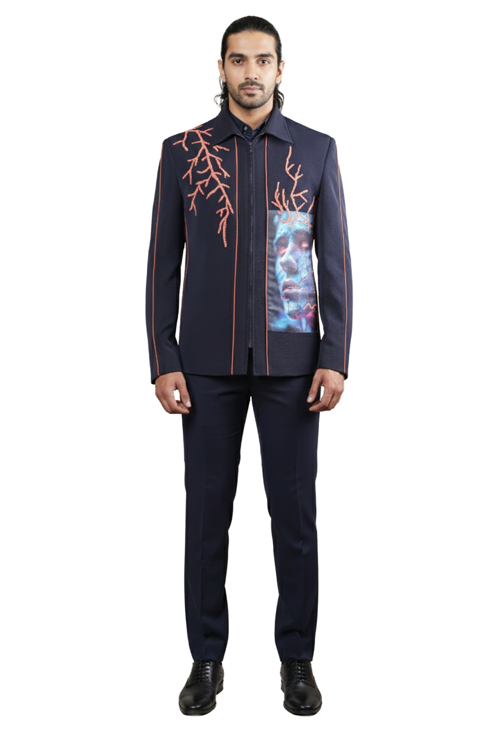 Navy Blue Contemporary Jacket