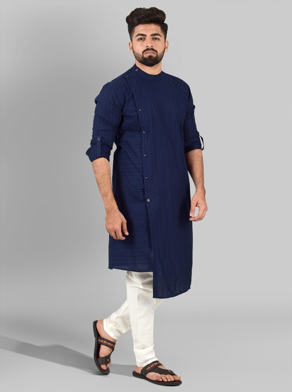 Men's Navy Blue Kurta