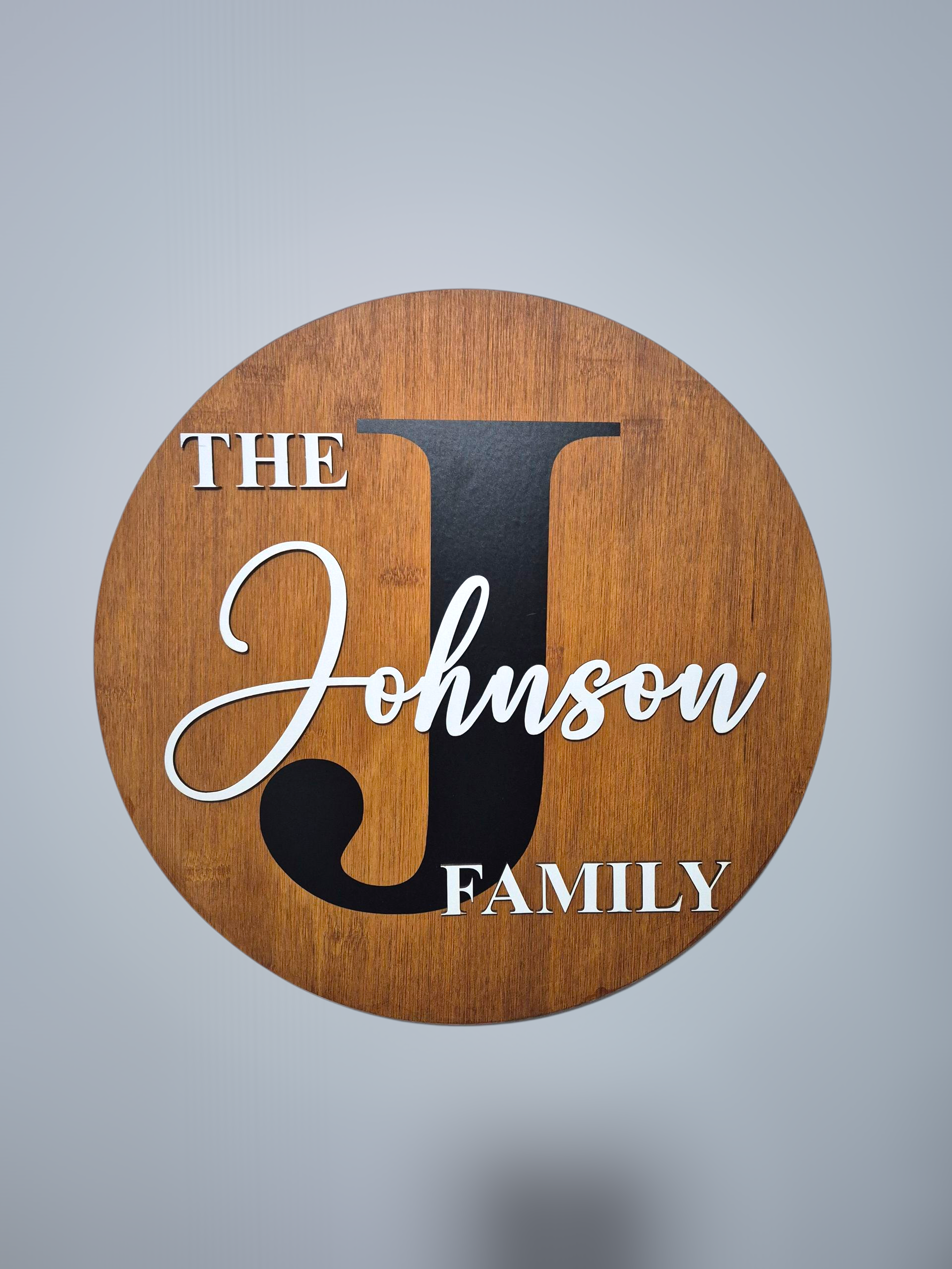 Personalised Family Name Wood Sign
