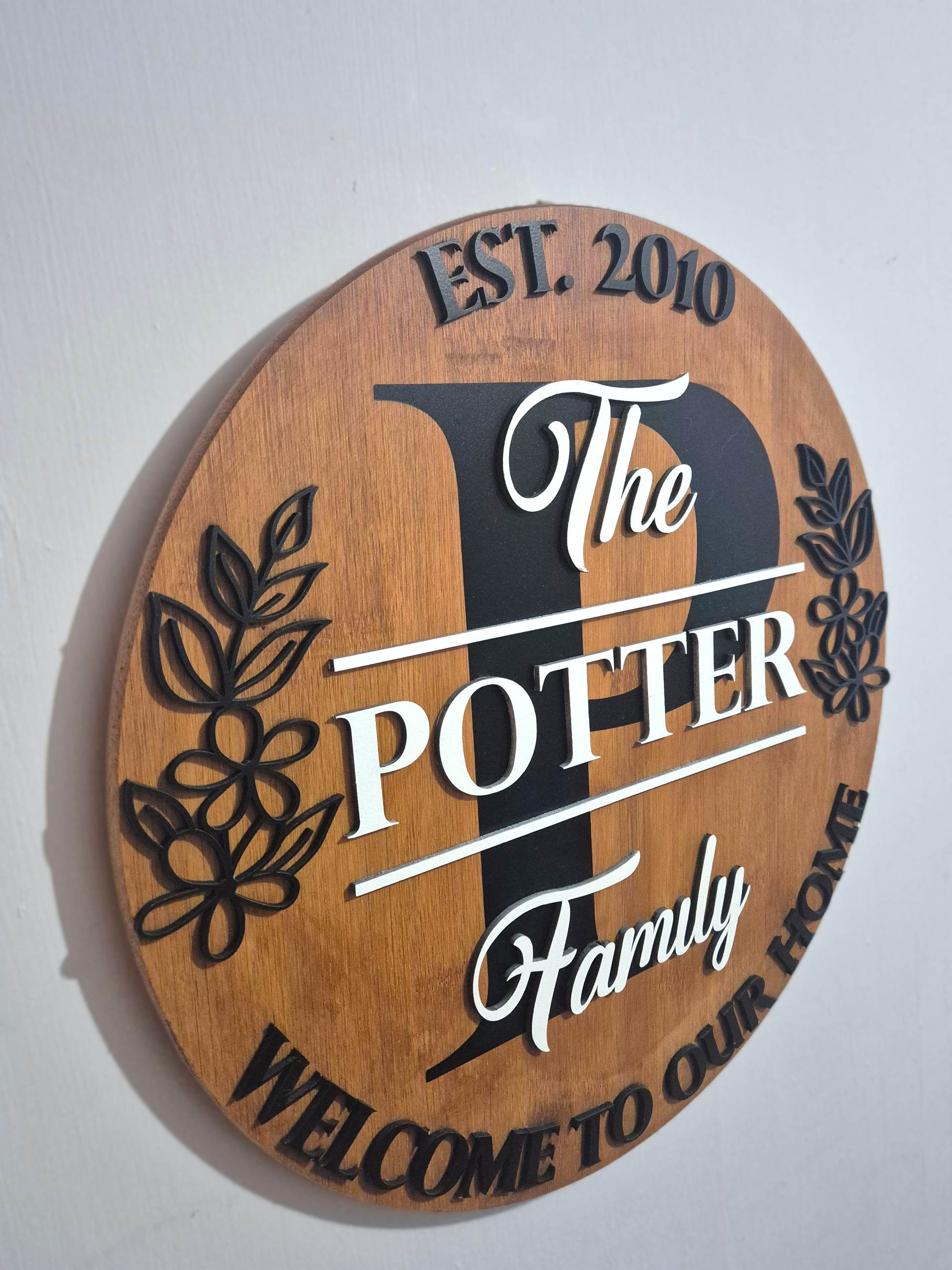 Personalised Family Wood Sign