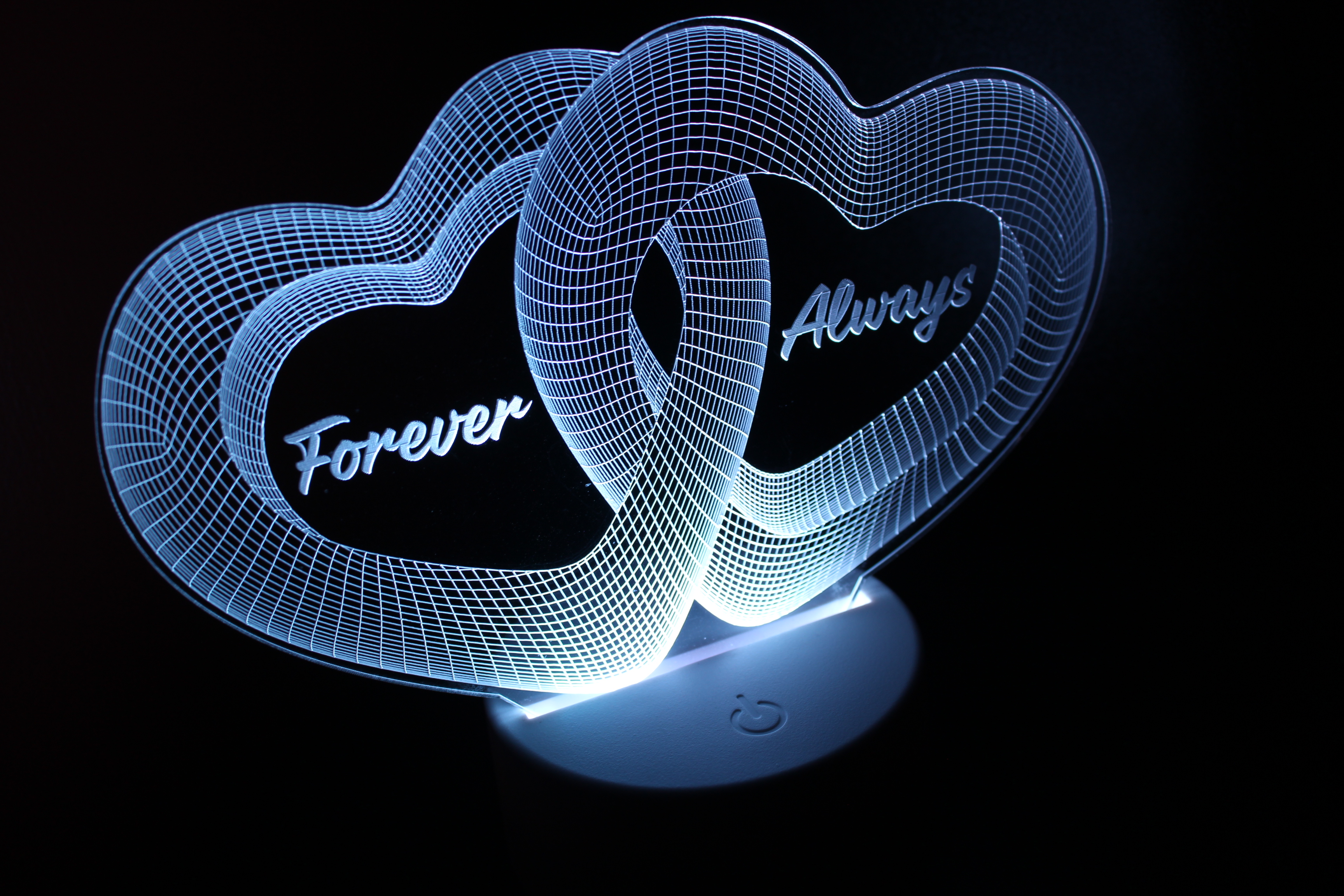 Intertwined Hearts LED Night Light