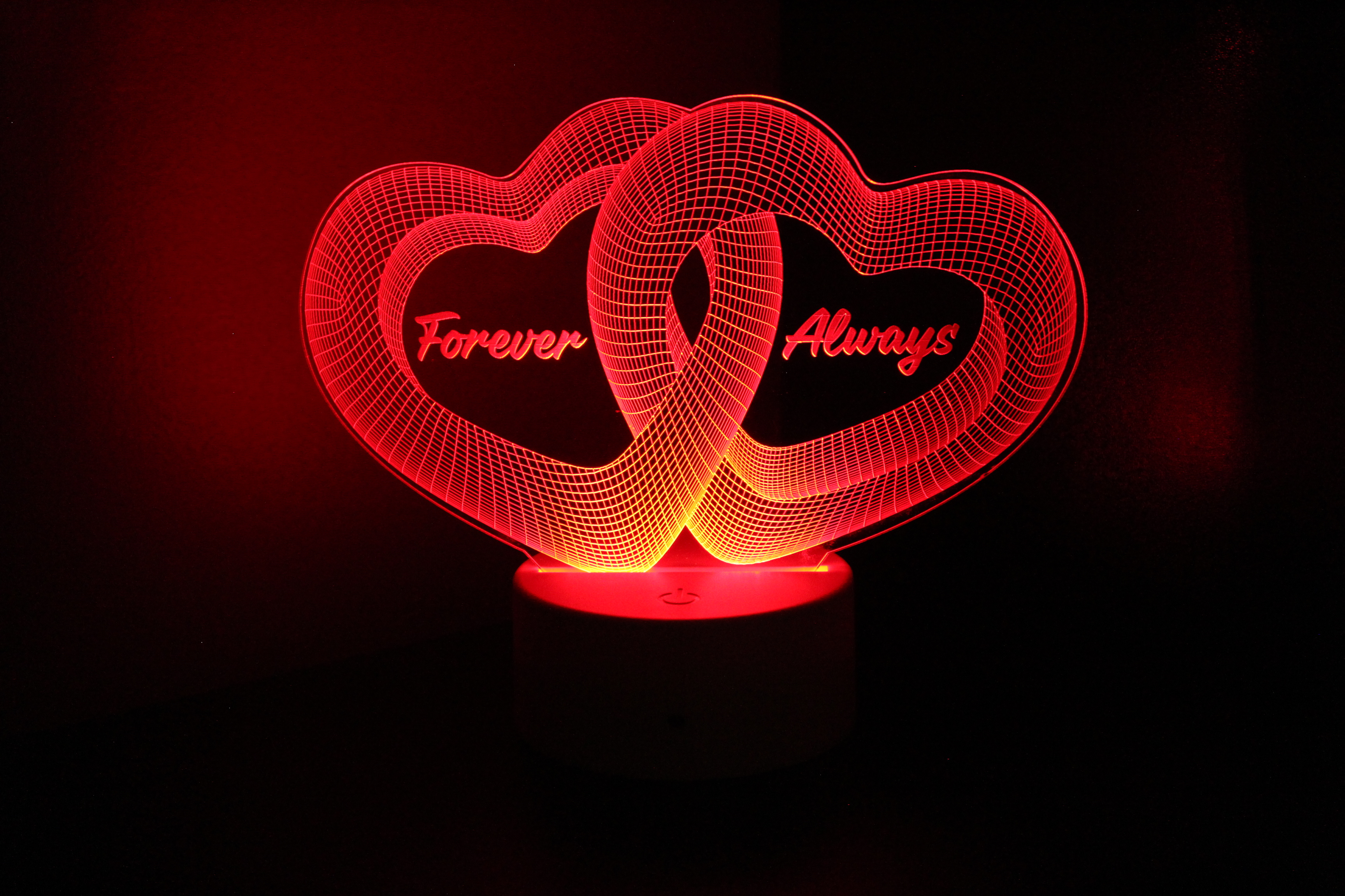 Intertwined Hearts LED Night Light