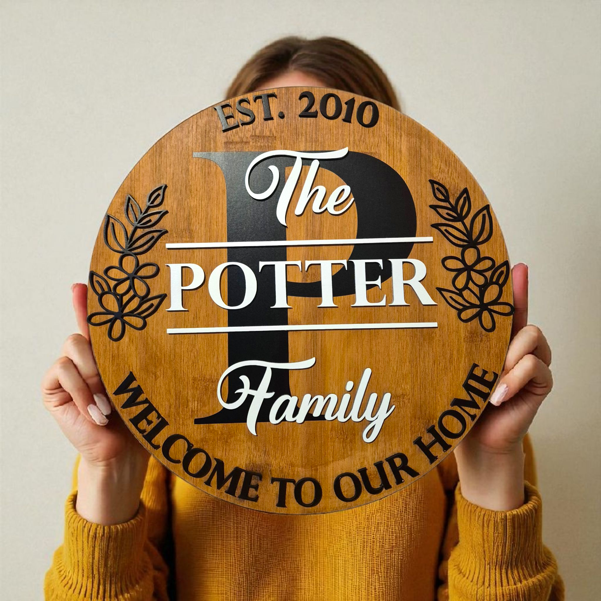 Personalised Family Wood Sign
