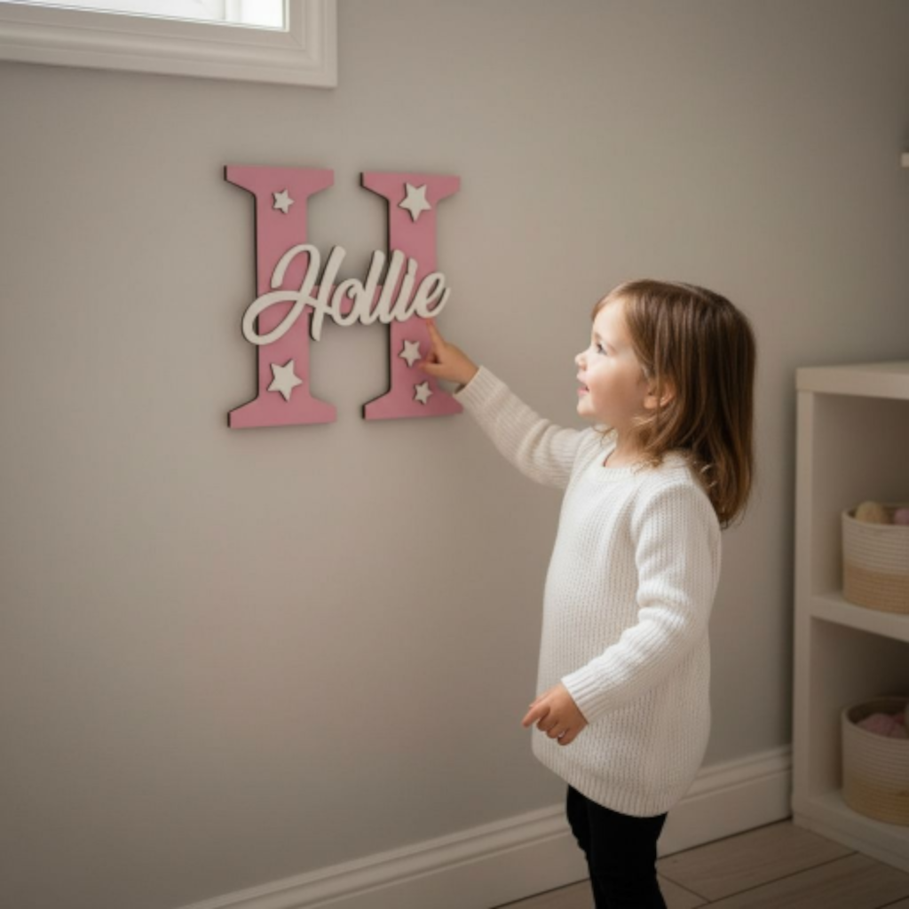 Girls Personalised Name Letter Sign