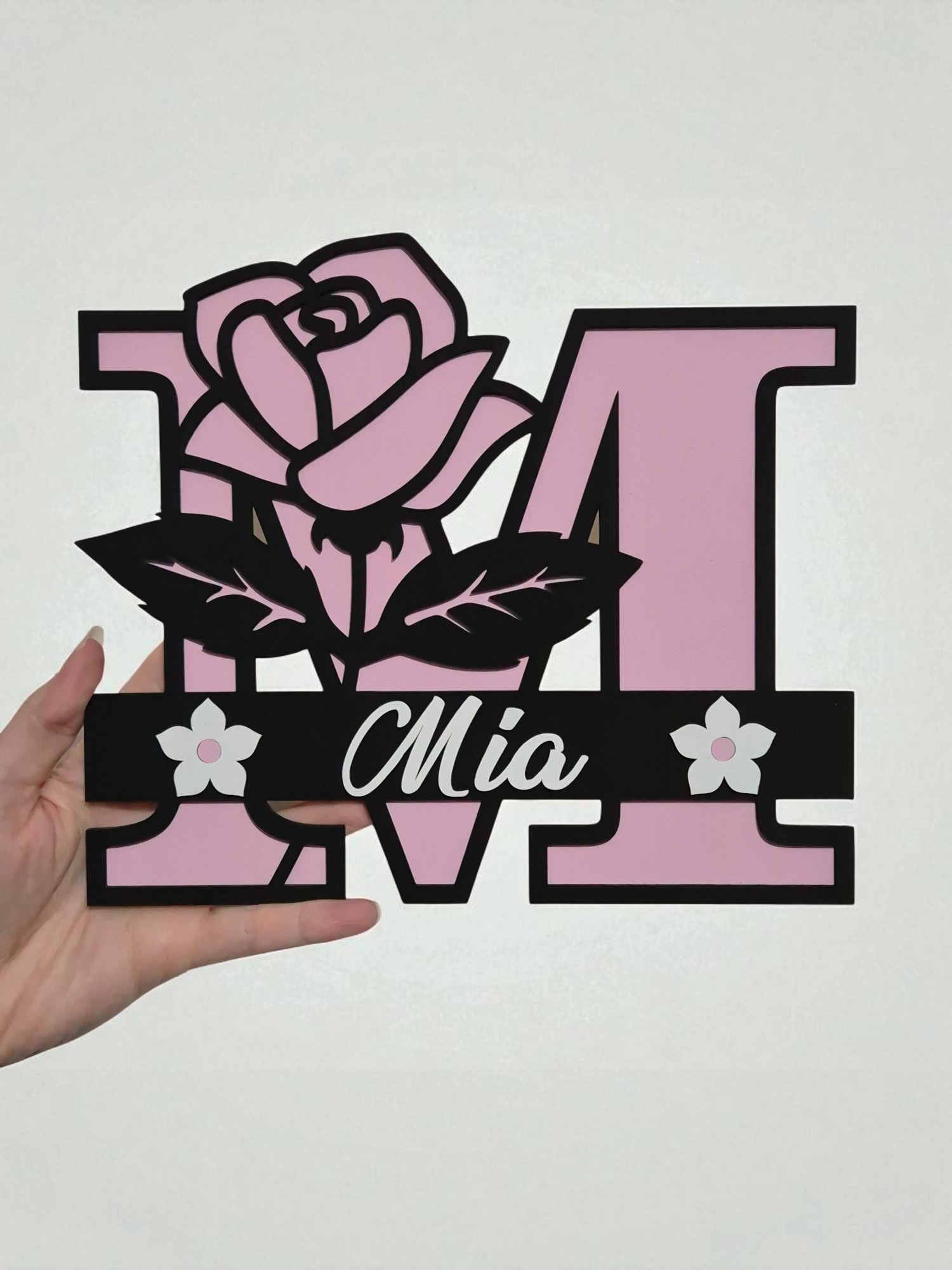 Personalised Rose Name Plaque