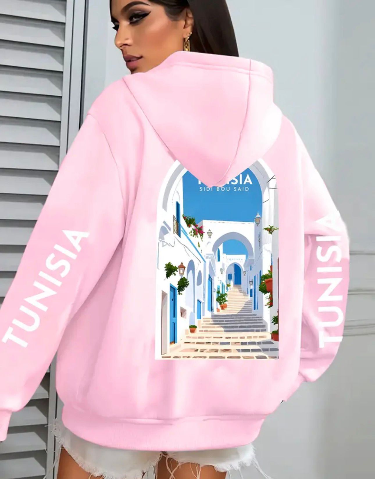 Veste à capuche rose