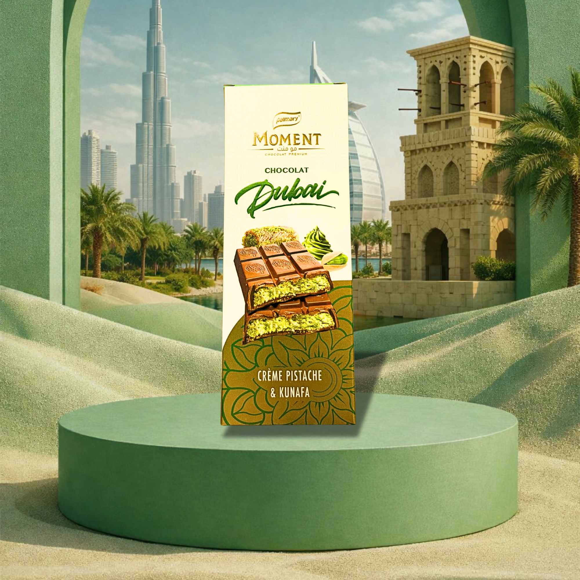 Chocolat Dubaï - Moment Évasion | Crème de Pistache & Kunafe Croustillant