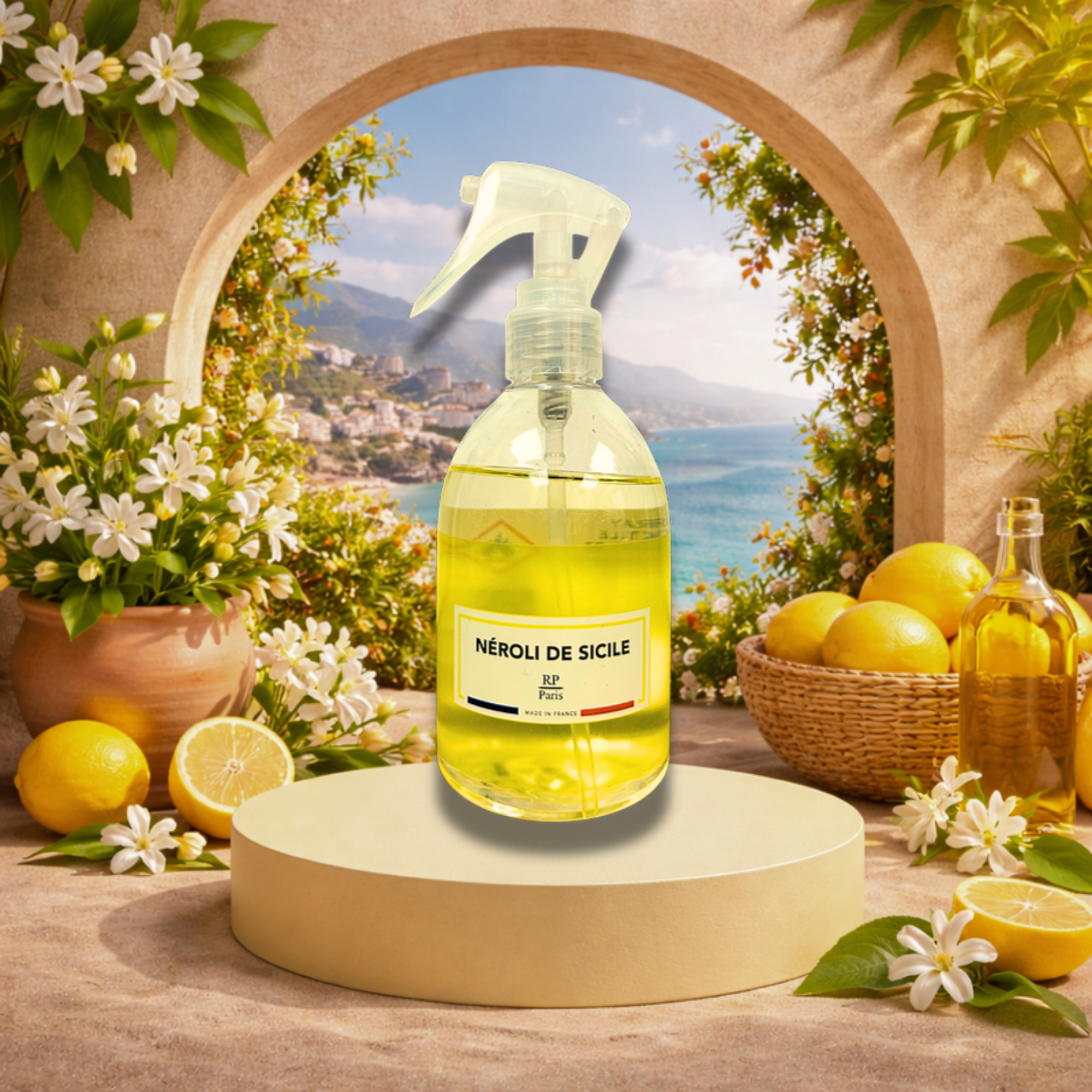 Désodorisant Spray Néroli de Sicile - RP Paris | Parfum d'Ambiance Made in France | Fraîcheur Fleurie & Ensoleillée