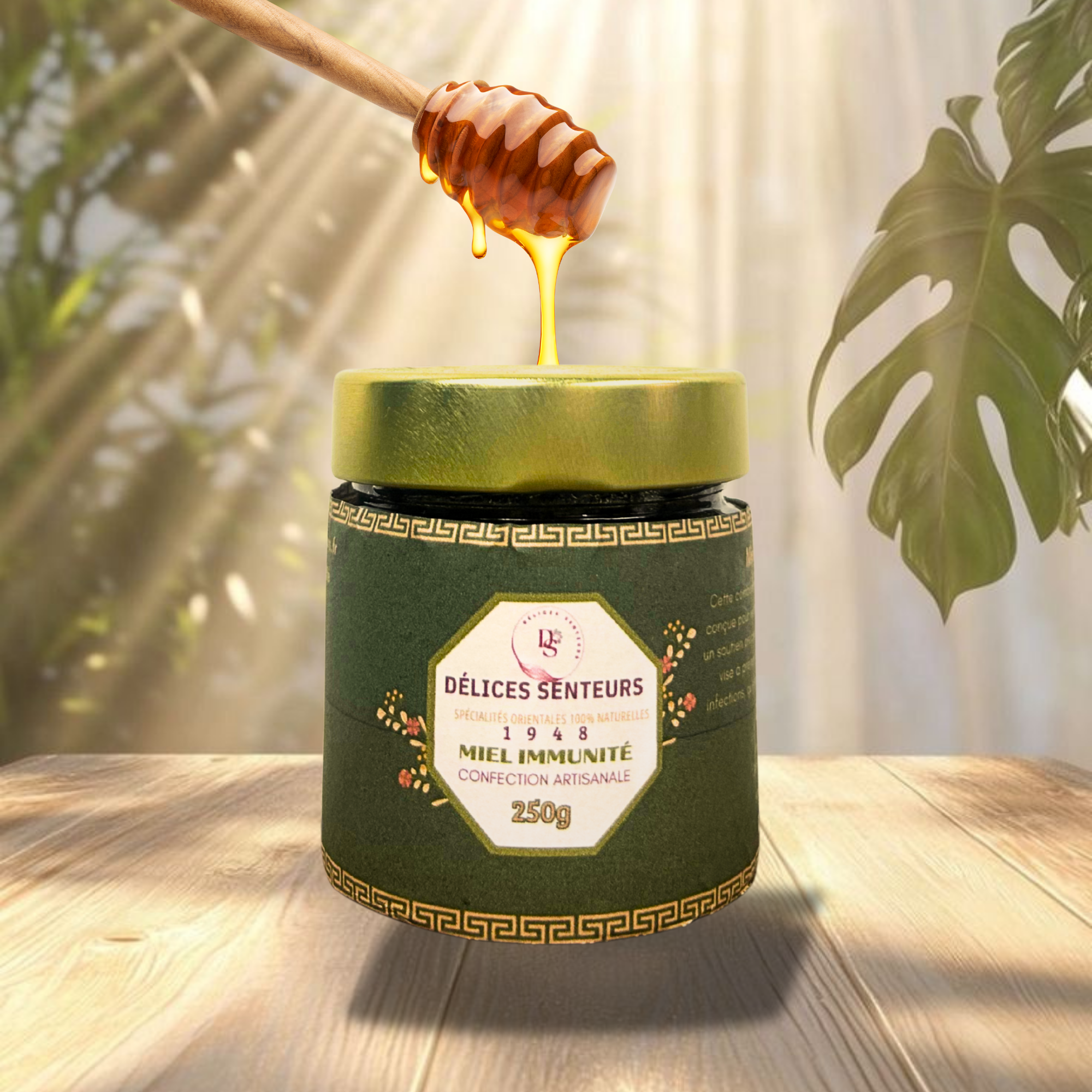 Miel Immunité 250g - Délices Senteurs | Confection Artisanale & Renfort Naturel