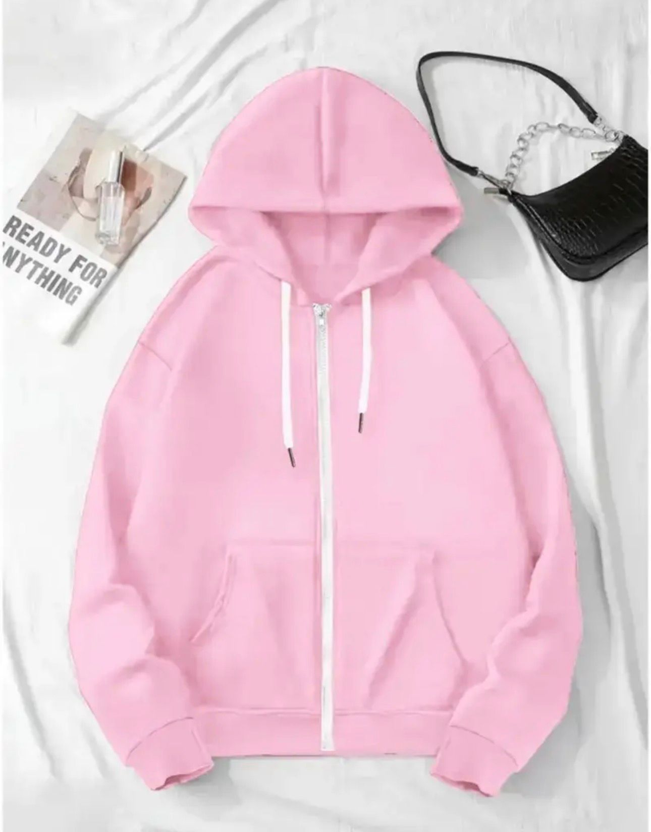 Veste à capuche rose