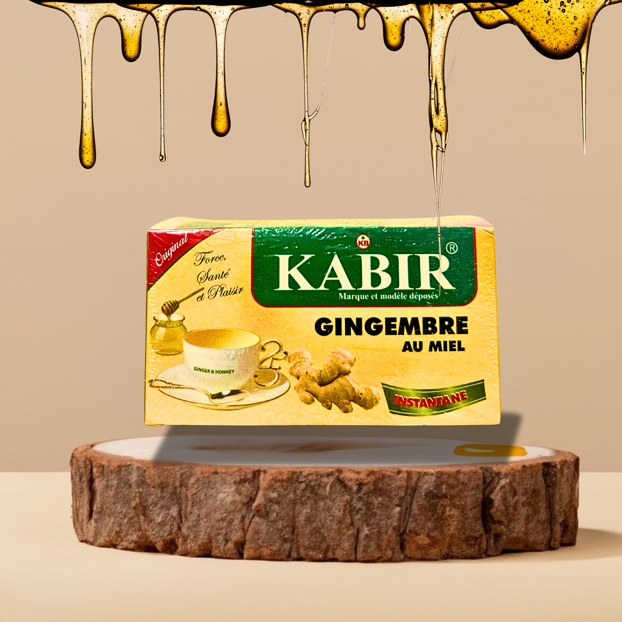 Gingembre au Miel Instantané Kabir | Boisson Bien-être & Énergie | Confort Digestif & Vitalité