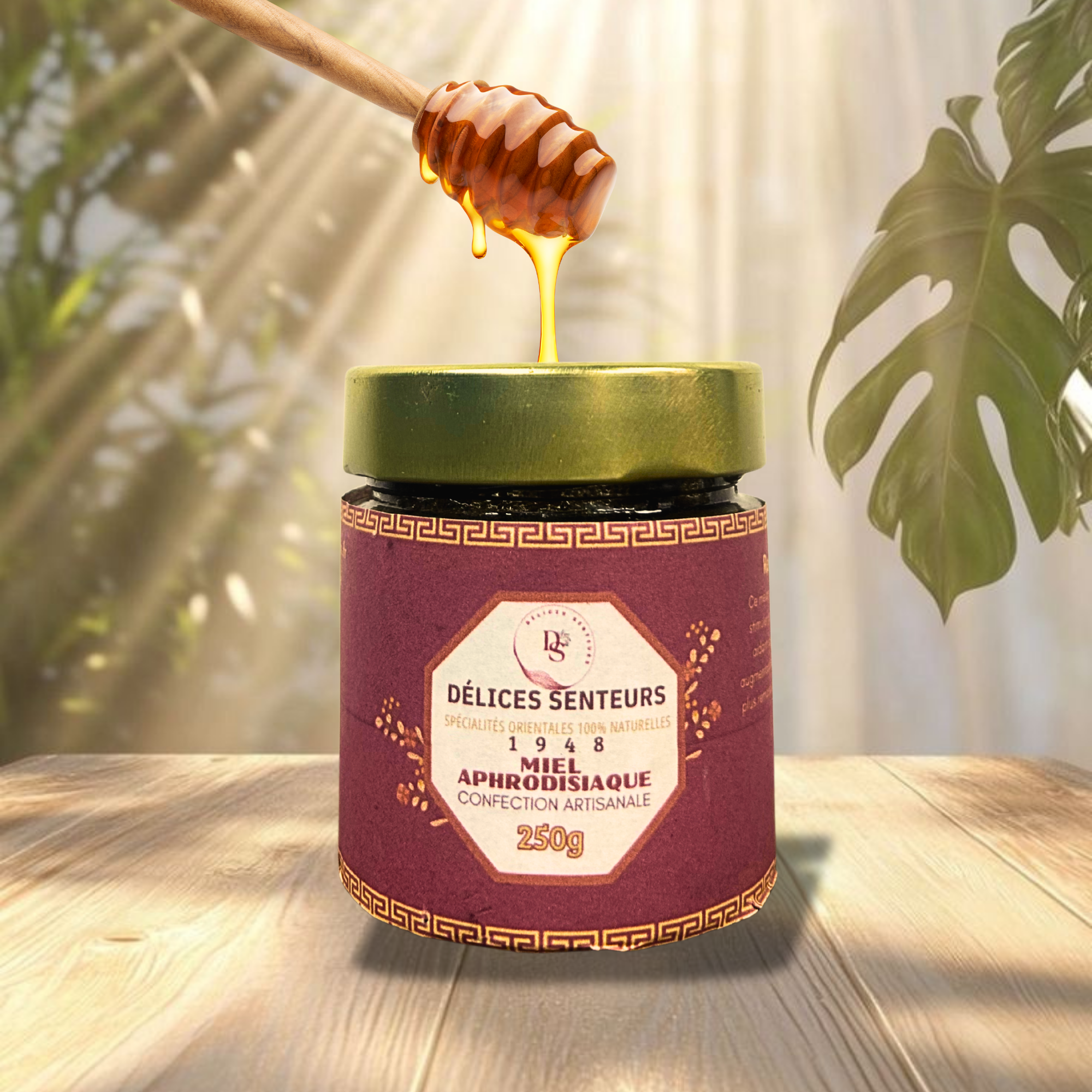 Miel Aphrodisiaque 250g - Délices Senteurs | Énergie & Vitalité Naturelle