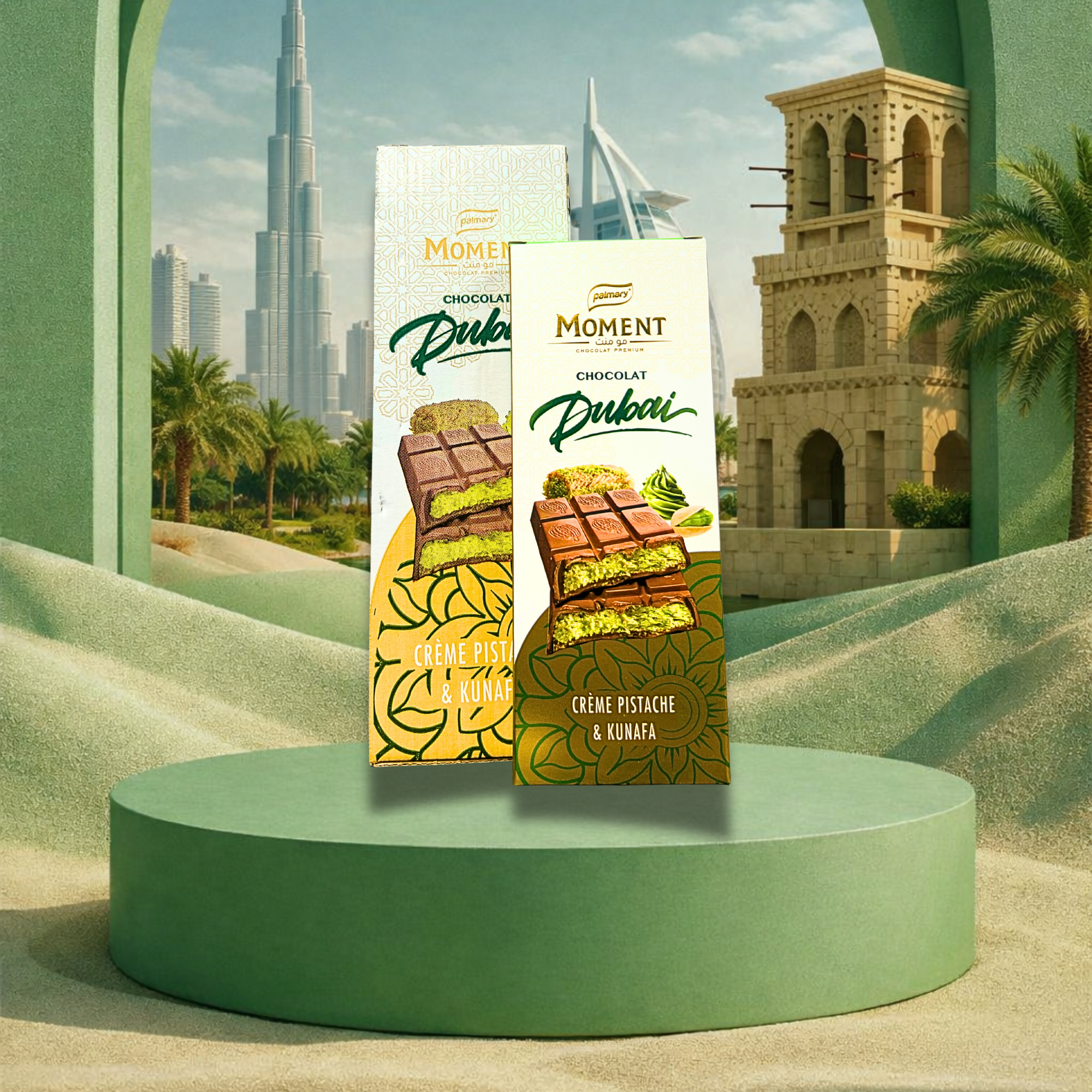 Chocolat Dubaï - Moment Évasion | Crème de Pistache & Kunafe Croustillant
