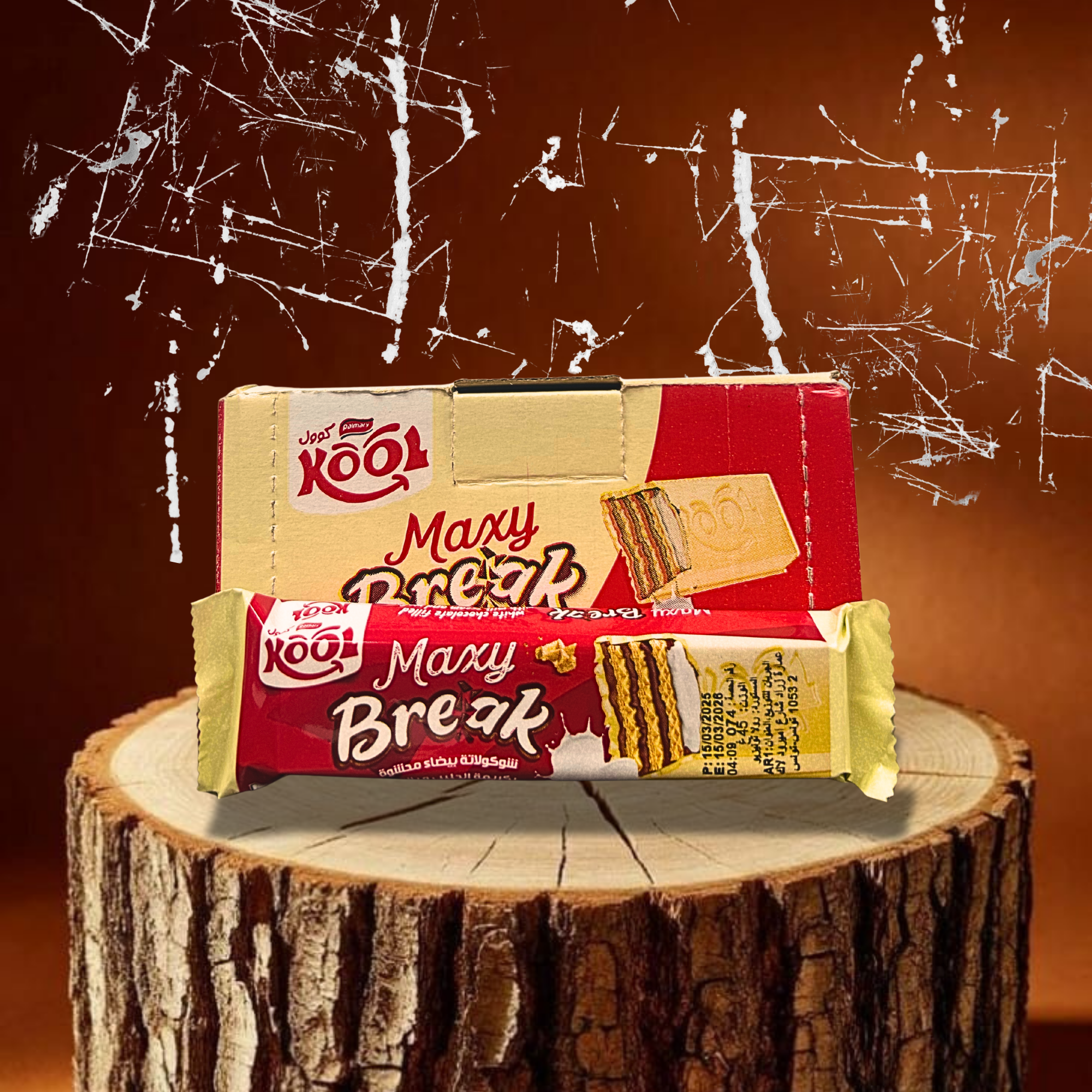 Kool Maxy Break – Barre Chocolat Blanc & Gaufrette Croustillante | Snack Douceur & Croquant