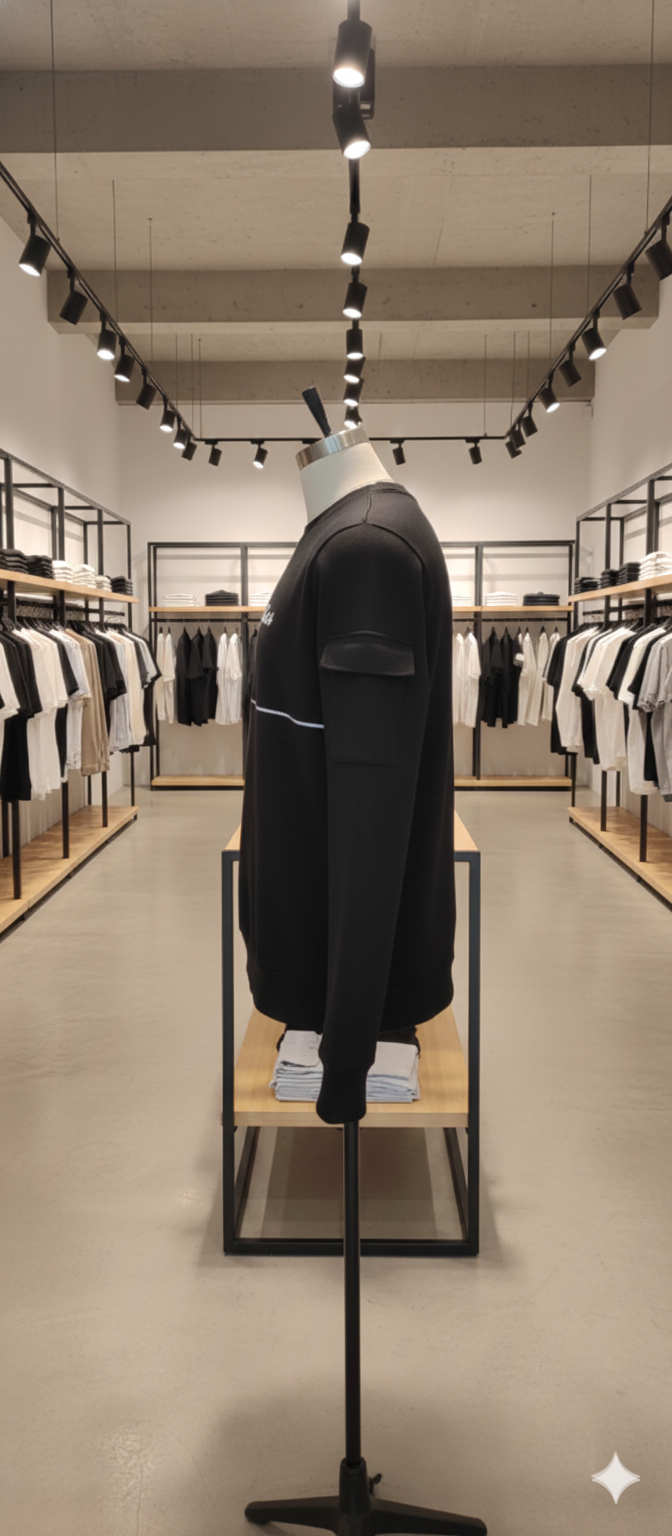 Rumi Aesthetics Black Tracksuit in Cotton Fleece