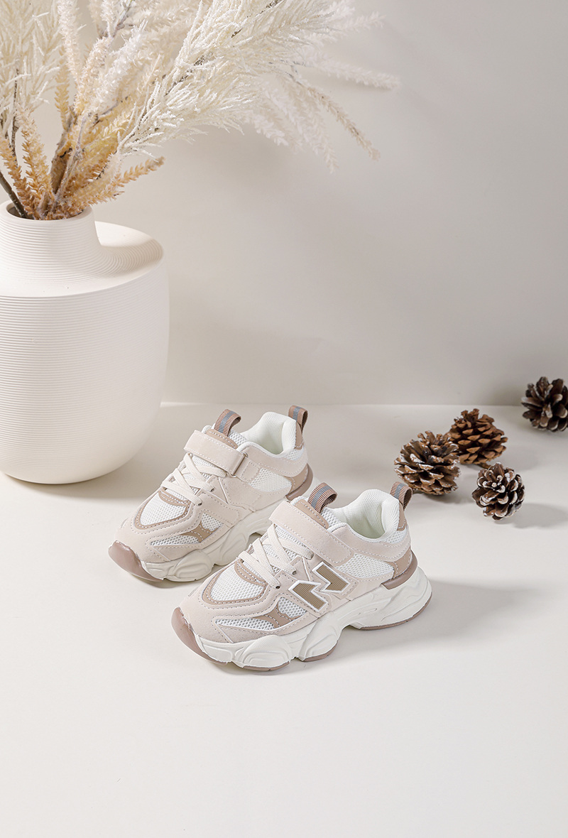 Newbi Wit-Beige Kindersneakers 