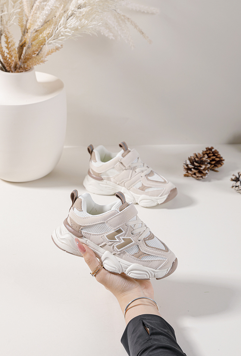 Newbi Wit-Beige Kindersneakers 