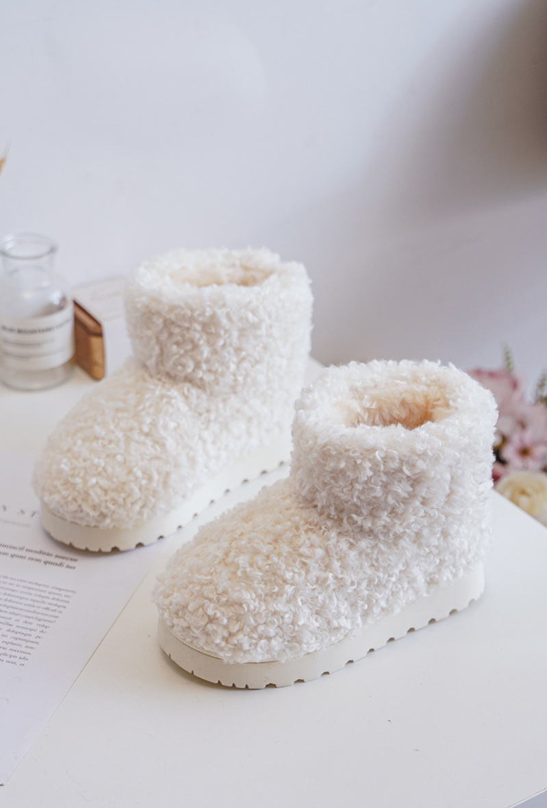 Witte pluizige Winterlaarzen