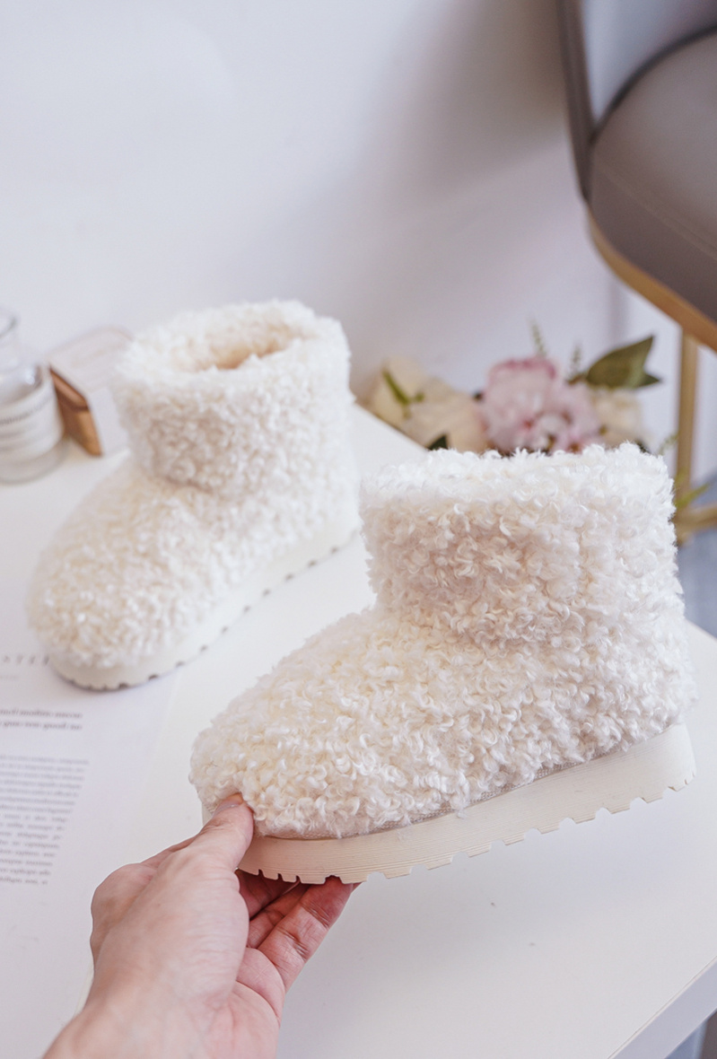 Witte pluizige Winterlaarzen