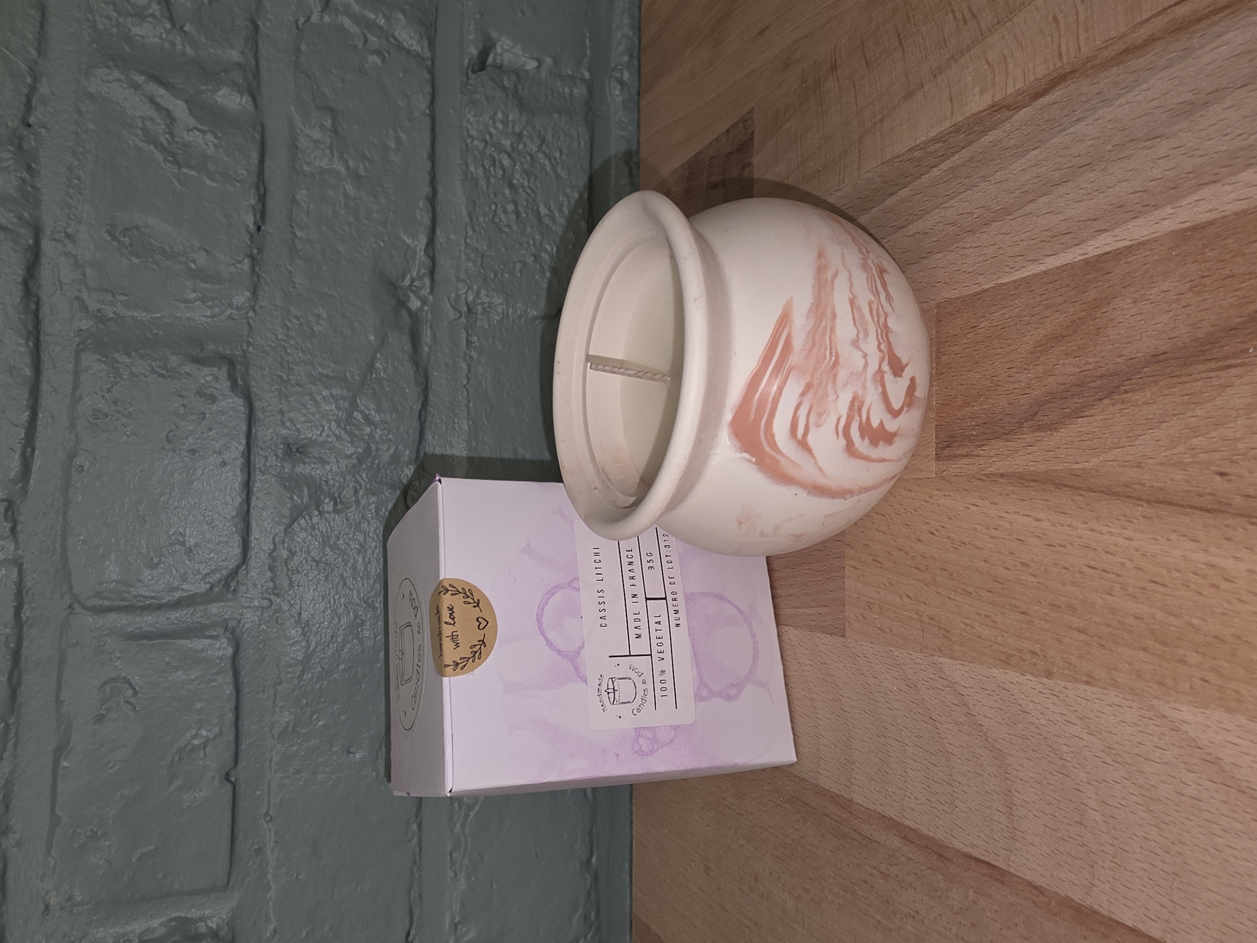 Bougie decorative jade