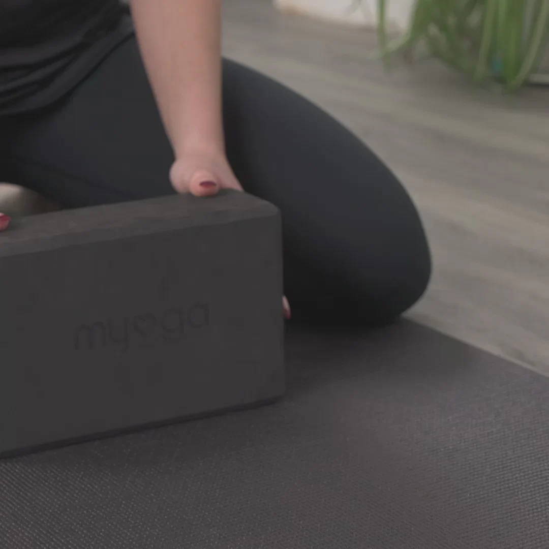 Myga Yoga Blöcke aus Schaumstoff Schwarz