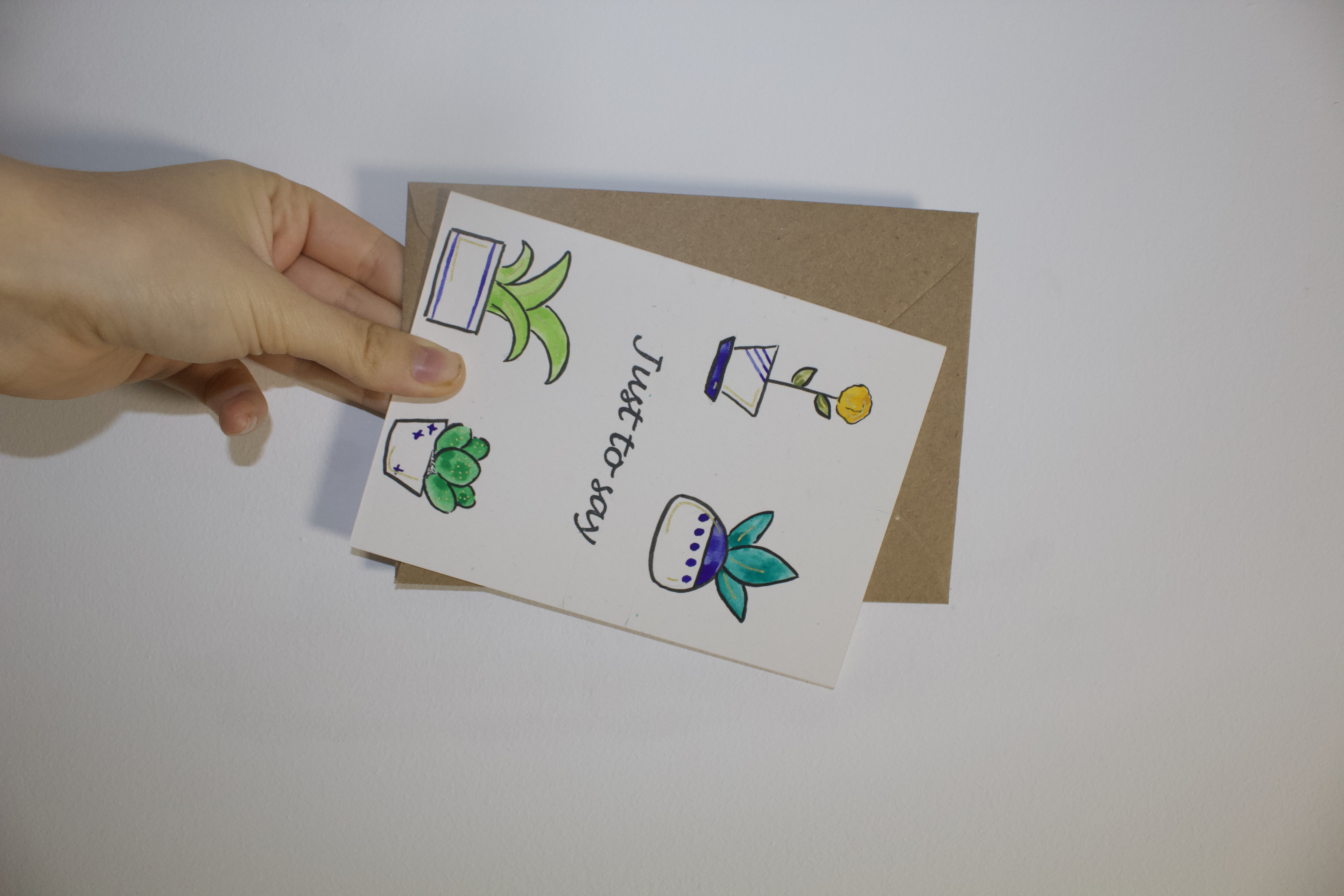 Plants Pots Greeting Cards