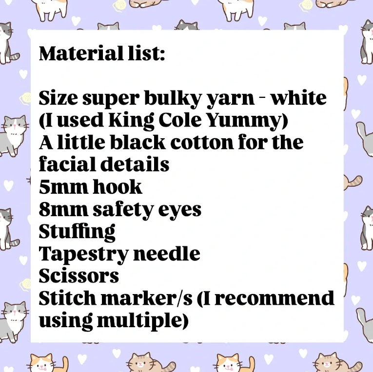 Carlos the Cat PDF pattern 