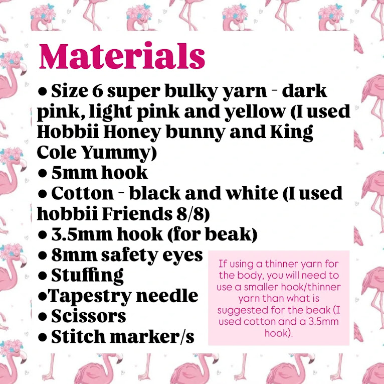 Florence the Flamingo PDF Pattern