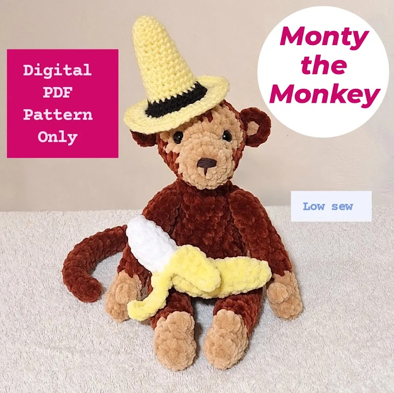 Monty the Monkey PDF Pattern