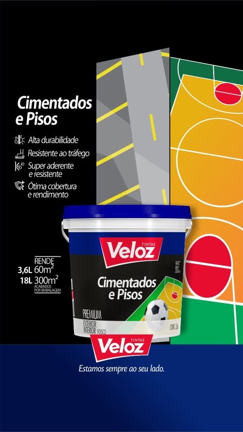 Tinta Veloz Cimentados e Pisos