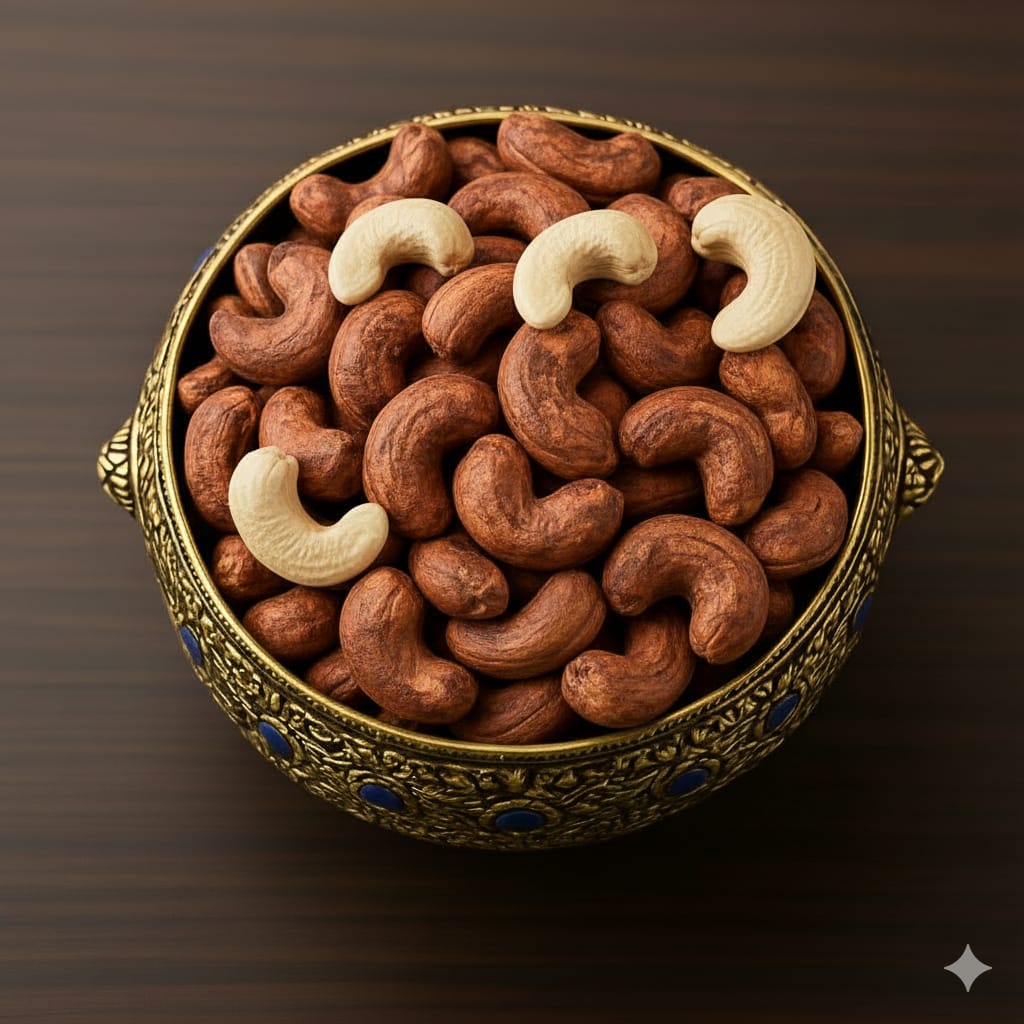 Kinalekars Roasted Cashew Nuts with Skin - 1 Kg