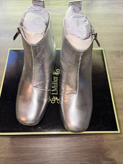 Silver Ankle Boots Kids 12M