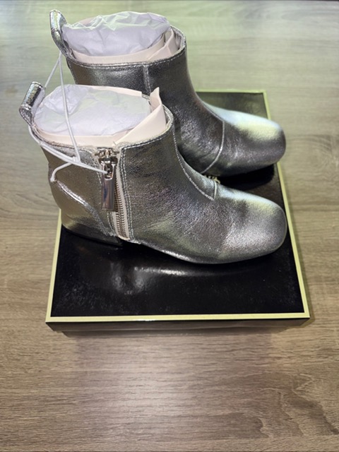 Silver Ankle Boots Kids 12M