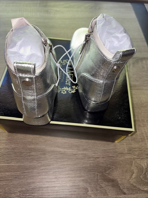 Silver Ankle Boots Kids 12M