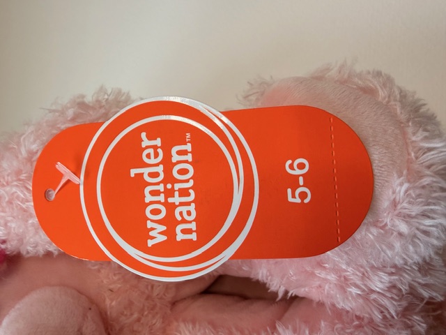 Pink Plush Teddy Bear slippers