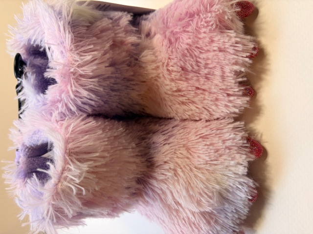 Furry Monster Paw Slippers