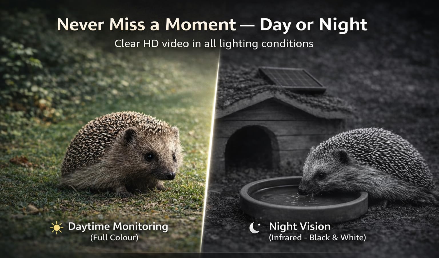 PeekWild Solar WiFi Hedgehog Feeder Camera