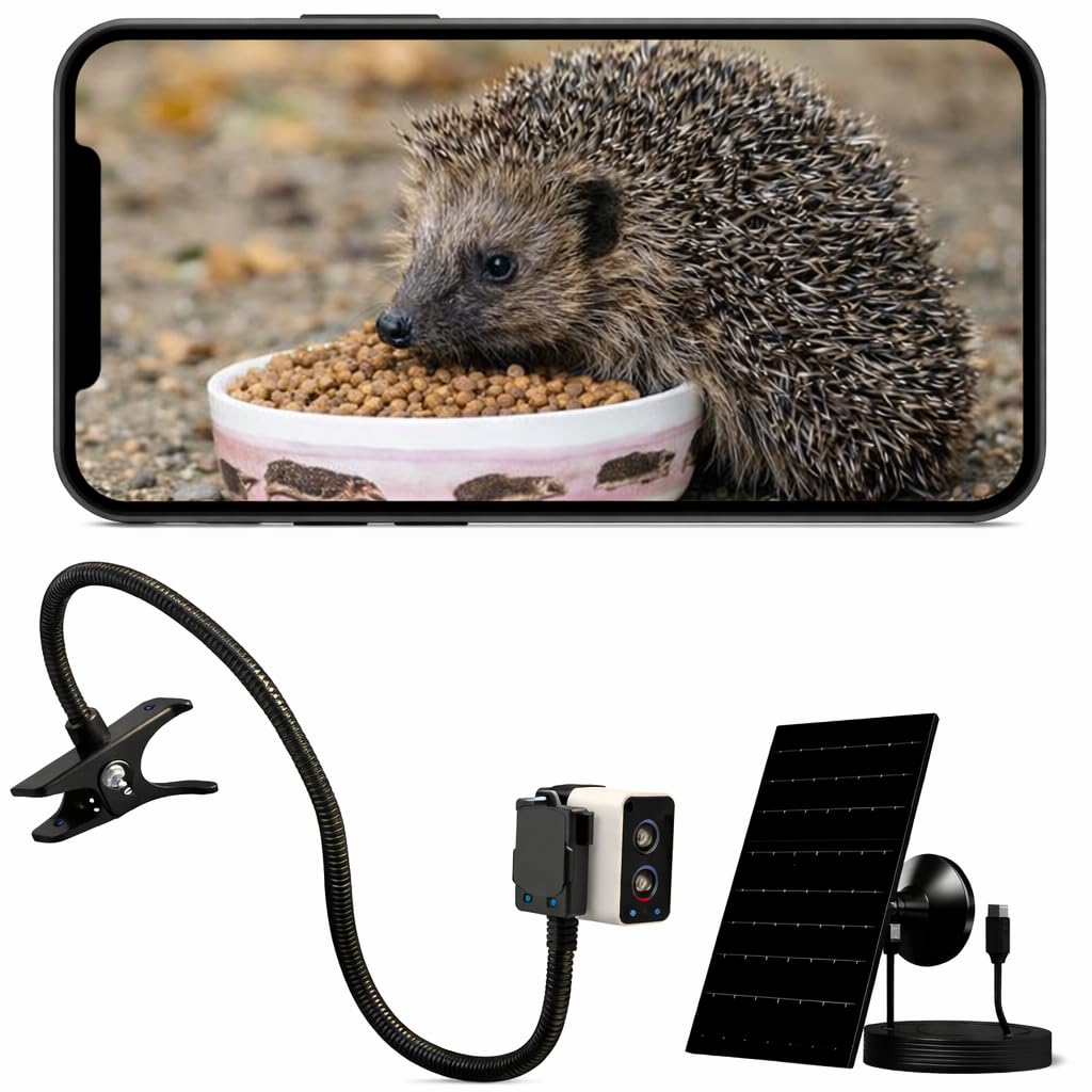 PeekWild Solar WiFi Hedgehog Feeder Camera